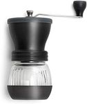 Hario MSCS-2TB Ceramic Coffee Mill Skerton Hand Grinder, Black and Clear