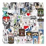 WONDER HUB Dog Lovers Waterproof Vinyl Sticker for Laptop Theme | Bike | Helmet | Diary| Guitar| Mobile | Scrapbook | Skating Board | Journal (Pack of 50)