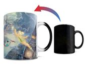 Morphing Mugs Disney - Peter Pan - Tinker Bell - Fly to Neverland - One 11 oz Color Changing Heat Sensitive Ceramic Mug – Image Revealed When HOT Liquid Is Added!