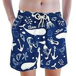 Smatagee Mens Dissolving Funny Swim Trunks for Boyfriend Brother Prank Items Kit Toys Novelty Gag Stupid Odd Gifts in Bachelor Pool Party-Men Pranks Adults Stuff(Sea-Blue,Small)