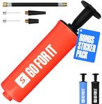 SPORTBIT Ball Pump for Sports Balls - Air Pump for Balls with 5 Needles, Basketball Pump, Soccer Ball Pump, Volleyball Pump, Football Pump - Air Pump for Inflatables, Small and Portable Hand Pump