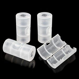 【Best Deals for Christmas】OriGlam 4Pcs AA to C Size Battery Converter Battery Adapter Holder Case Battery Boxes