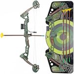 Toy Archery Compound Bow and Arrow Play Set with 3 Suction Cup Arrows for Kids Children Youth