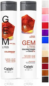 Celeb Luxury Gem Lites Fire Opal Healthy Duo Color Depositing Colorwash Shampoo & Colorditioner Conditioner, Fire Opal Copper