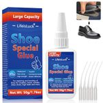 50g Large Shoe Glue Quick Dry Heavy Duty Shoe Repair, Super Shoe Fix Adhesive Boot Glue Clear Waterproof Rubber Soles Glue for Sneakers Heels Hiking Shoes Professional Grade Shoe Glue Repair