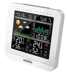 Youshiko Wireless Colour Weather Station (Premium Quality/HD Display) Radio Controlled Clock (UK 2024 Version) Barometric Pressure, Indoor Outdoor Temp Humidity Max Min with 24 Hour Auto Reset