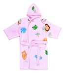 THE LITTLE LOOKERS Swimming Bath Gown for Kids, Bath Gown for Baby Boys/Baby Girls | Swimming Gown for Kids (Bunny Hood Pink, 2-3.5 Years Kids (Medium)) Print May Very