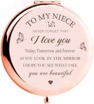 KGKAIMIZL Niece Gifts Compact Mirror Gifts for Niece from Aunt, Niece Makeup Compact Mirror, Birthday Gifts for Niece from Aunt Uncle for Niece’s Birthday, Christmas