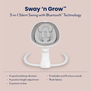 Graco Sway n Grow Bluetooth Baby Soother – Adjustable Swing