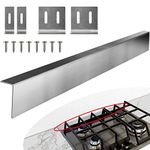 30" - 34" Stove Gap Filler, Slide-in Range Rear Filler Kit - Stainless Steel Backsplash for Stove, Easy to Install Backsplash Behind Stove Between Stove Range and Wall for Most Brand Kitchen Stoves