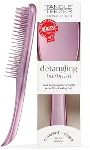 Tangle Teezer Chrome Ultimate Detangler Brush for Wet & Dry Hair, Eliminates Knots & Reduces Breakage for Straight to Curly Hair Types, Mauve