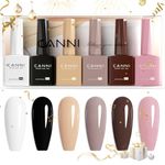 CANNI 9ml Hema-Free Gel Nail Polish Set- 6Pcs Nail Gel Manicure Kit, Soak Off LED Polish DIY at Home Salon Gifts for Women Girls (2307)