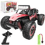 BEZGAR TB201 Remote Control Cars - 1:20 Scale RC Car, 2WD 20KM/H All-Terrains Toy Off Road Vehicle Truck with Rechargeable Battery for Boys Kids Girls