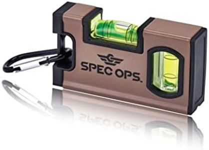 Spec Ops Tools 4" Magnetic Pocket Level, 33% Larger Block Vials, Includes Carabiner, 3% Donated to Veterans