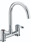 Bristan DUL DSM C Design Utility Lever Deck Kitchen Sink Mixer Tap with Swivel Spout, Chrome