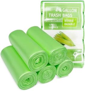 Tekenewbse 150 Piezas Bolsa Basura 25L, Bolsas de Basura Biodegradable, Bolsa de Basura, Bolsas Basura, Compostables para Residuos de Alimentos, Hogar, Jardín, Cocina, Oficina(50X60cm,Verde)