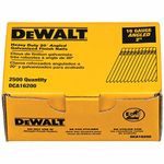 DEWALT Finish Nails, 20-Degree, 2-Inch, 16GA, 2500-Pack (DCA16200)