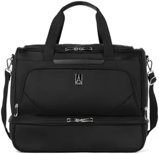 Travelpro Maxlite 5 Softside Carry-on Weekender with Drop-Bottom Compartment, Lightweight Overnight Travel Duffel Bag, Men and Women, Black, 19-Inch