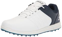 Skechers Men's GO Golf Pivot Trainers, White Synthetic/Navy Trim, 10 UK