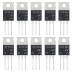 ALLECIN IRF630 IRF630N IRF630PBF IRF630NPBF MOSFET Transistors Power Semiconductor Products 9A 200V MOSFETS Transistor 9 Amp 200 Volt TO-220 Pack of 10