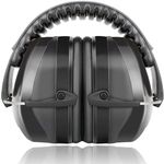 The AutoStory BDS Safety Premium Ear Muffs – NRR 26dB SNR 33dB Noise Reduction Headphones – Adjustable & Foldable Hearing Protection for Shooting, Construction, Studying, Sleeping (Full Black)