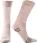 Doctor's Choice Diabetic Socks for Women, Neuropathy Socks for Women, Non-Binding, Aloe Infused Diabetic Crew Socks for Arthritis & Swollen Feet, 1 Pair, Pink, Medium, Women Size 9-11