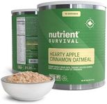 Nutrient Survival Instant Oatmeal High Protien, Hearty Apple Cinnamon, Freeze Dried Prepper Supplies & Emergency Food Supply, 40 Essential Nutrients, Gluten Free, Shelf Stable Up to 25 Years, One Can, 18 Servings