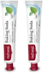 Red Seal Baking Soda Toothpaste - Fluoride-Free Herbal & Mineral Formula, Vegan-Friendly, Cruelty-Free, SLS and Paraben-Free, No Artificial Flavors, NATRUE Certified Natural, Dry Mouth Relief (2 Pack)