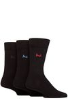 Pringle Mens Plain Rupert Bamboo Socks Pack of 3 Black 7-11