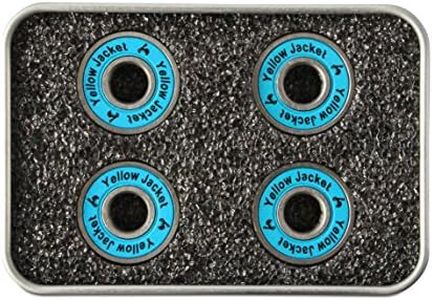 Yellow Jacket Premium Scooter Bearings, Kick Scooter, 608, ABEC 9, Bomber Blue (Pack of 4)