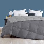 Day Care - 400 GSM Hotel Quality-Down Alternative Reversible Comforter (90" x 100" Inches/228cm x 254cm) - Comforter Double Bed|Silver/Dark Grey