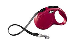 Flexi New Classic Retractable Dog Leash (Tape), 16 ft, Small, Red