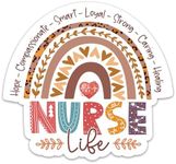 (3PCs) Nurse Life Hope Compassionate Smart Loyal Strong Caring Healing Sticker, Medical Healthcare Vinyl Waterproof Stickers for Laptop Water Bottle Notebook Decals Appreciation Nurse Gift (3 Inches)