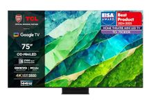 TCL 75C855K 75-inch QLED Mini LED TV, QLED PRO, 4K HDR Premium 3500nits, Smart TV Powered by Google TV (Dolby Vision & Atmos, Onkyo 2.1.2 sound system, 144Hz Motion Clarity Pro)