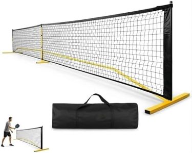 Portable Pickleball Net, 6.7m Full & 3.35m Half Court Regulation Size, All-Weather Durable Steel Frame, Lightweight Easy Setup with Carry Bag for Indoor Outdoor Backyard Driveway Beach Park
