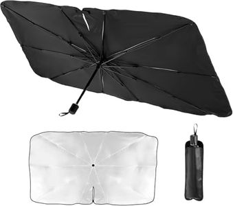 2025 Pare Soleil Voiture Pare Brise Avant 145 x 80 Cm, Parapluie Pare Soleil Voitur Portable- - Revêtement en Titane - Protection UV Et Anti-Chaleur Facile à Installer pour Voitures, SUV, Camions