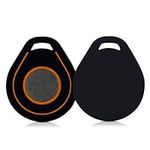 kwmobile Silicone Cover Compatible with Harley Davidson Motorcycle Key - Protective Soft Case Skin Protector for Motorcycle Remote Key Fob - Black/Orange