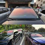 XhuangTech Car Window Tint Film, 80% VLT Chameleon Car Window Tint Film Chameleon Red Purple, 90% Heat Insulation Anti Glare Window Film, Car Tint Solar Film for Windshield/Side Window (0.75x3M)