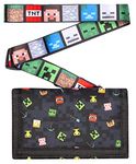 Minecraft Wallet - Wallet for Boys and Girls - Black Pixels Video Game Money Wallet - Lanyard Attached - Official Merchandise