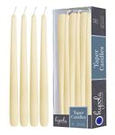 12 Pack Tall Taper Candles - 12 Inch Woolwhite Dripless, Unscented Dinner Candle - Paraffin Wax with Cotton Wicks - 10 Hour Burn Time