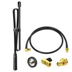 Bingfu Dual Band VHF UHF 136-520MHz 31 inch Foldable CS Tactical SMA Female Ham Radio Antenna with 3 feet Extension Relocation Cable for Kenwood Baofeng BF-F8HP UV-5R UV-82 BF-888S GT-3 Ham Radio