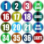 PARTH IMPEX Classroom Line Up Floor Decals - (Pack of 40) 4" Large Numbered Spot Markers Stickers Social Distance Helper Colorful Labels