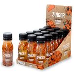 Zinger Ginger Shot (Pack of 15 x 70ml). Organic plant based shot with 18.4g of pressed ginger juice. Natural kick in a pocket-sized format with no added sugar.