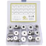 Toolly Large Penny Fender Washers, 225 Pieces 15 Sizes Alloy Steel Flat Washers Set Washers Hardware Assortment -M3 M4 M5 M6 M8 M10 M12