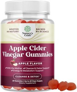 Apple Cider Vinegar ACV Gummies - Gut Health & Natural Energy Supplement with Vitamin B6 B12 Beet Root and Pomegranate - Apple Cider Vinegar with Mother Body Cleanse Detox for Women & Men 60 Servings