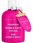 Magnesium Bubble Bath Rose Jasmine Vanilla - Luxury Long Lasting Bubble Bath for Sore Muscles - Epsom Salt Moisturizing Relaxing Stress Relief - Spa Self Care Spa Gift for Women Birthday Christmas