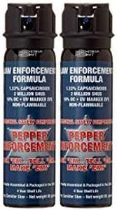 Pepper Enforcement PE1110M-FT Splatter Stream Pepper Spray 2 Pack - Maximum Strength 10% OC Formula - Emergency Self Defense Personal Protection Safety (2-Pack Stream Pepper Spray)