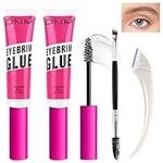 Jutqut 2PCS Eyebrow Gel Clear Eyebrow Tint, The Brow Gel Waterproof & Transfer-proof, Brow Fast Sculpt, Brow Glue Extreme Long Lasting