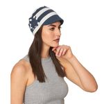 The Headscarves Cotton Black & Grey Free Size Star Cap for Women Chemo Patient Alopecia (Star Cap_Mettalic White)