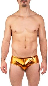 Gary Majdell Sport Mens Solid Hipster Bikini Swimsuit, Liquid Copper, Small